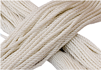 Шнур полиэфирный 2 мм с сердечником, 16-прядный белый